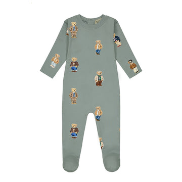 Crew Lounge Teddy Pattern Lounge Footie Jade