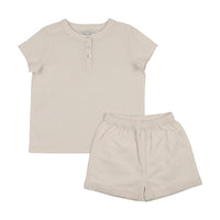 Kin And Kin Shabbos Short Sleeve Shirt - Beige SHIRT ONLY