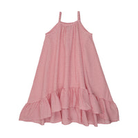 Kin And Kin Maxi High Low Jumper - Hot Pink Gingham