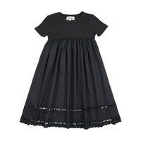 Kin And Kin Mixed Media Short Sleeve Robe - Navy (Short Dress)