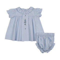 Kin And Kin Baby Shirt + Bloomer Set - Light Blue