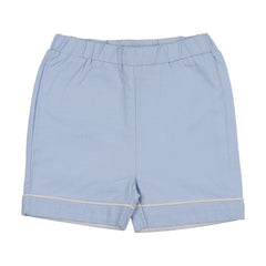 Kin And Kin Boy'S Shabbos Shorts - Light Blue / White Piping