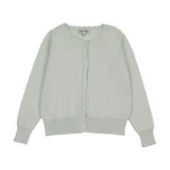 Kin And Kin Scalloped Edge Cardigan - Mint