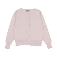 Kin And Kin Scalloped Edge Cardigan - Light Pink