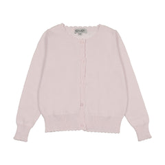 Kin And Kin Scalloped Edge Cardigan - Light Pink