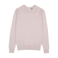Kin And Kin Peter Pan Collared Sweater - Light Pink