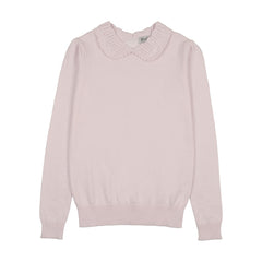 Kin And Kin Peter Pan Collared Sweater - Light Pink