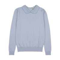 Kin And Kin Peter Pan Collared Sweater - Light Blue