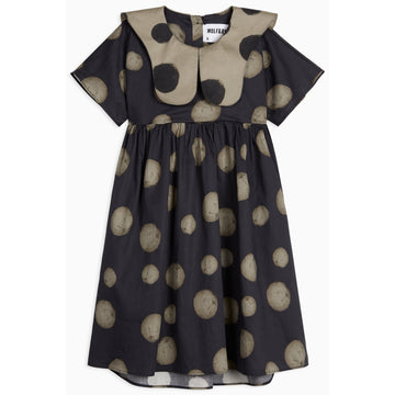Wolf & Rita Polka Black Girl Dress Silvia Woven