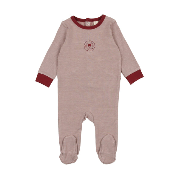 Lil Legs Striped Lounge Footie Rosewood