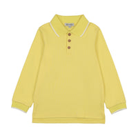 Kin And Kin Long Sleeve Polo - Neon Yellow