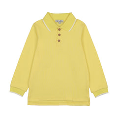 Kin And Kin Long Sleeve Polo - Neon Yellow