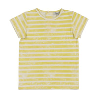 Kin And Kin Short Sleeve T Shirt - Neon Yellow Stripes (SP09)