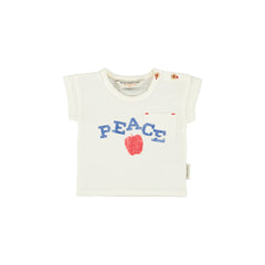Piupiuchick Ecru W/ "Peace" Print T'Shirt
