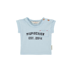 Piupiuchick Light Blue W/ "Piupiuchick" Print T'Shirt