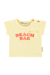 Piupiuchick Light Yellow W/ "Beach Bar" Print T'Shirt