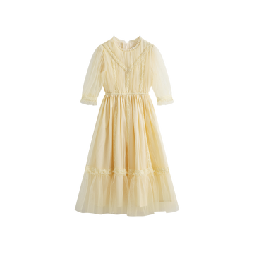 Cera Una Volta Donna Dress Pastel Yellow