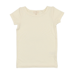 Analogie By Lil Legs Bamboo Tee Short Sleeve - Cream