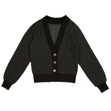 Resort Black Denim Cardigan