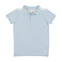 Analogie By Lil Legs Short Sleeve Polo Light Blue