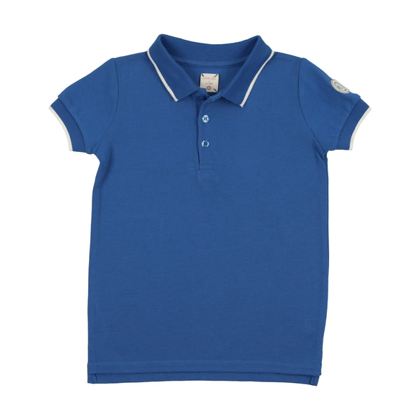 Analogie By Lil Legs Short Sleeve Polo Royal Blue