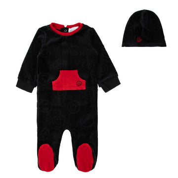 Miss Mini Sleepy Smiles Boy Romper + Beanie