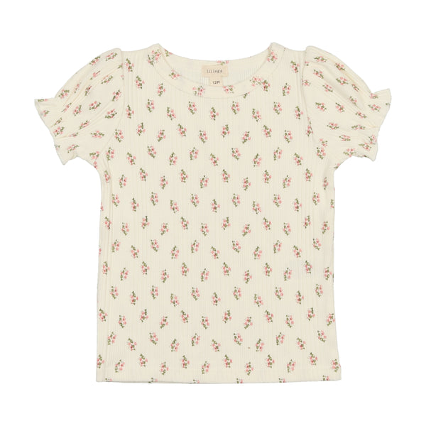 Analogie By Lil Legs Short Sleeve Tee Floral Cluster