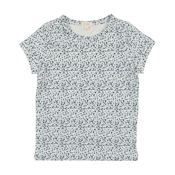 Analogie By Lil Legs Short Sleeve Tee Blue Floral