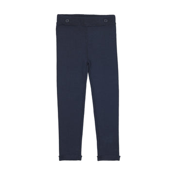 Sweet Threads Navy Blue Carlton Pants Knit