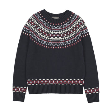 Sweet Threads Aster Crew Sweater - Blue