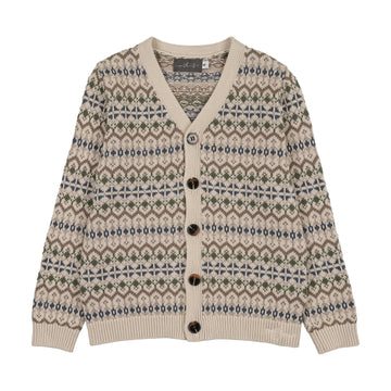 Sweet Threads Cinder Meadow Cardigan - Cream Patterned