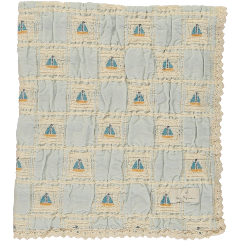 Bebe Organic Atlantic Boat Patchwork Sailor Special Blanket