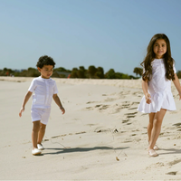 Zeebra Kids Blush Tiered Shirt Short Sleeved Dress