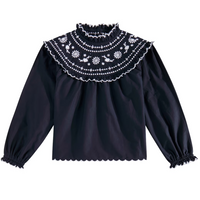 The New Society Midnight Navy Pune Blouse