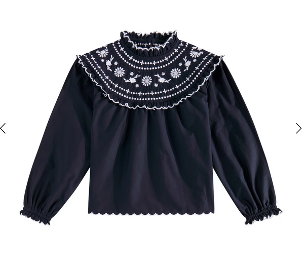 The New Society Midnight Navy Pune Blouse