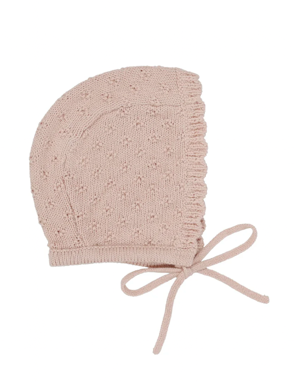 Lilette By Lil Legs Vintage Knit Bonnet Petal