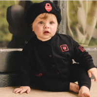 Little Parni Black Baby Multipatch Bomber (K465)