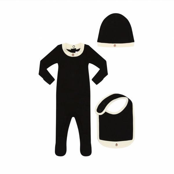 Little Parni Black Baby Logo Stretchy (K459) FINAL SALE