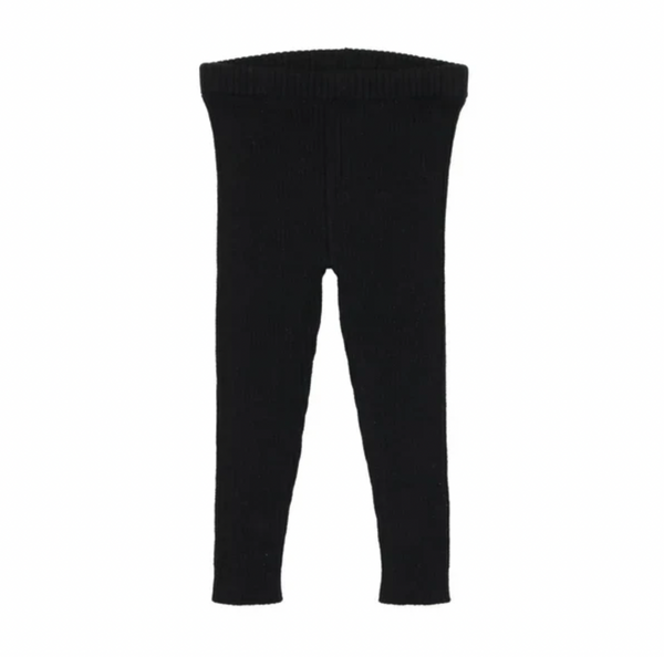 Lil Legs Basic Knit Leggings Black