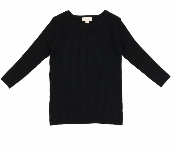 Lil Legs Knit Crewneck Sweater Black