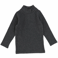 Lil Legs Ribbed Mock Neck Heather Grey