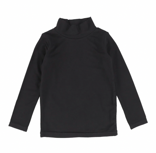 Lil Legs Bamboo Mockneck Black