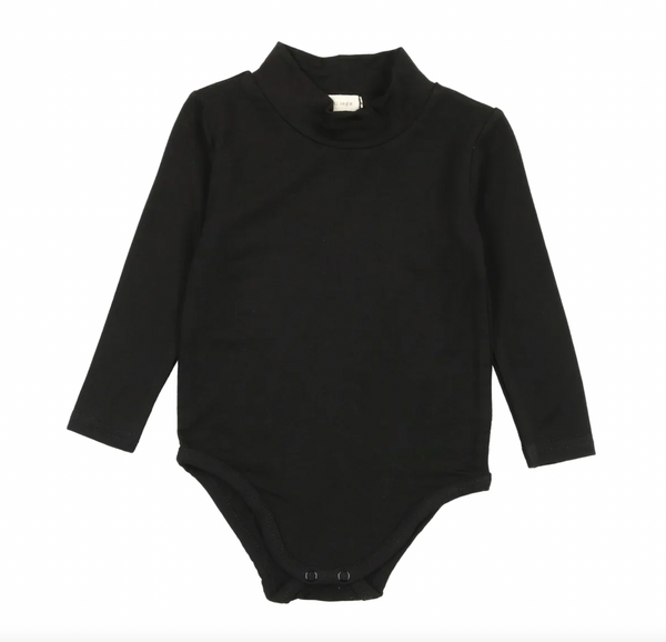 Lil Legs Bamboo Mockneck Onesie Black