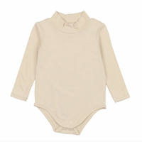 Lil Legs Bamboo Mockneck Onesie Natural