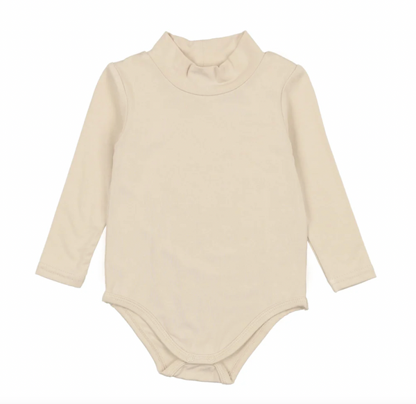 Lil Legs Bamboo Mockneck Onesie Natural