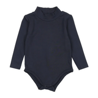 Lil Legs Bamboo Mockneck Onesie Navy