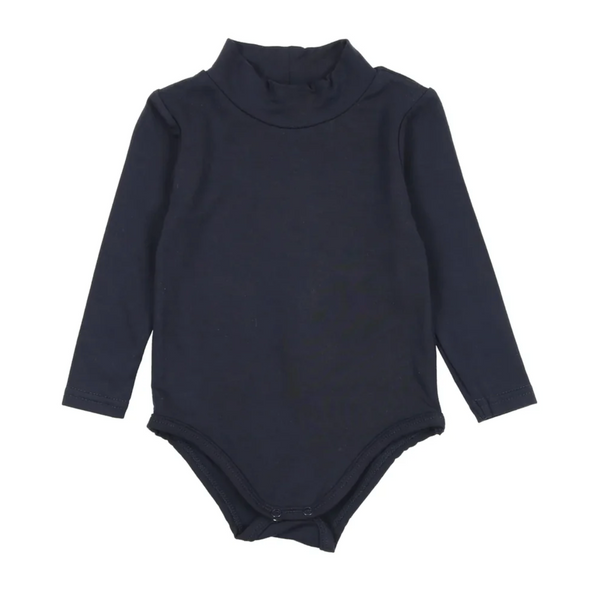 Lil Legs Bamboo Mockneck Onesie Navy