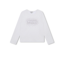 Sonia Rykiel White Ls Tshirt Rhinestones Logo