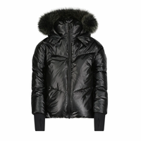 Scotch Bonnet Black Angle Jacket With Black Fur With White Tips