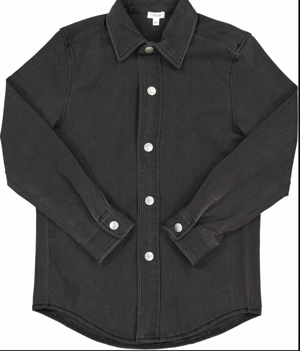 Bonjoy Boys Black Denim Long Sleeve Shirt (BTE002TB)